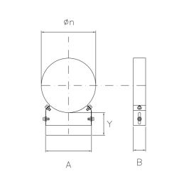 Adjustable wall support bracket Inox De Marinis flue