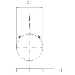 Wall collar with flue plug Inox De Marinis