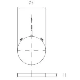 Wall collar with flue plug Inox De Marinis