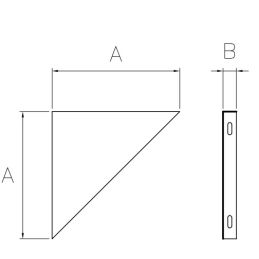 Pair of fins for flue support Inox De Marinis