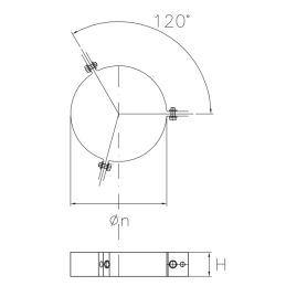 Stainless steel De Marinis chimney cable tie