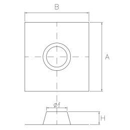 Flannel for flat roofs stainless steel chimney De Marinis