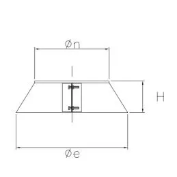 Flashing for stainless steel chimney flue De Marinis