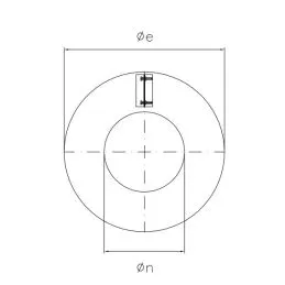 Stainless steel De Marinis flue hole cover clamp