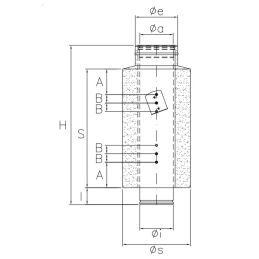 Wooden roof passage SAFE system for stainless steel flue