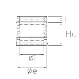 Pipe L 0.25 m double wall flue ISO25 De Marinis Inox