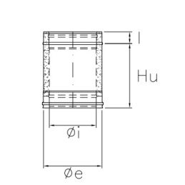 Tubo da 0,33 metro I2T3 ISO25 INOX Canna fumaria doppia parete