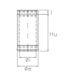 Tubo da 0,5 metro I2T5 ISO25 INOX Canna fumaria doppia parete