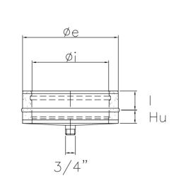 De Marinis Inox double wall flue condensate drain plug ISO25