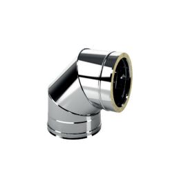 90° bend double wall flue ISO25 De Marinis Inox