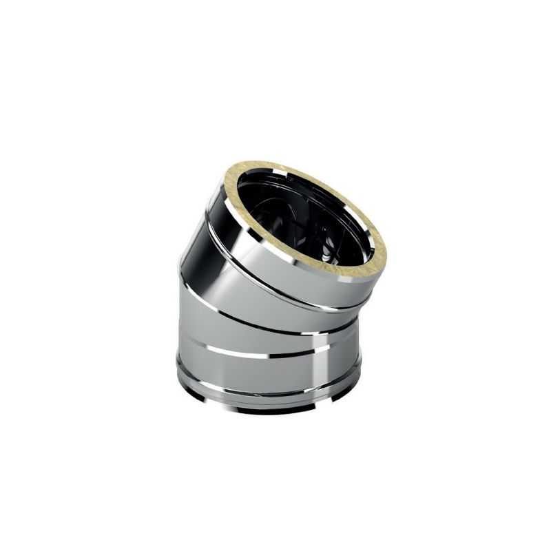 30° bend double wall flue ISO25 De Marinis Inox