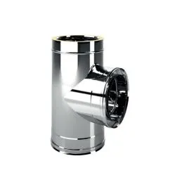 Double wall flue ISO25 Copper - I2T9 De Marinis 90 ° T fitting