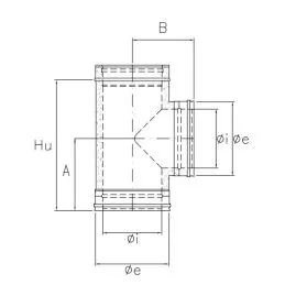 Double wall flue ISO25 Copper - I2T9 De Marinis 90 ° T fitting