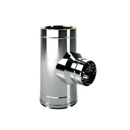 Raccordo a T 90° ridotto monoparete I2T9R ISO25 INOX Canna