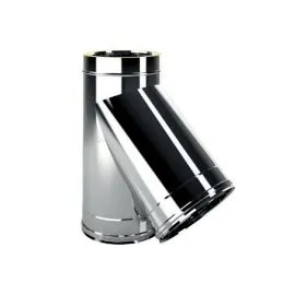 45 ° Tee I2T4 ISO25 INOX flue double wall flue