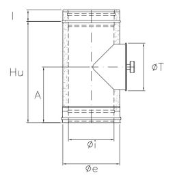 Modulo ispezione tappo tondo I2IT ISO25 Inox Canna fumaria