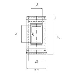 Modulo ispezione sportello I2IF ISO25 INOX Canna fumaria doppia