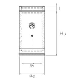 Modulo inserimento sonda con termometro I2IC ISO25 INOX Canna