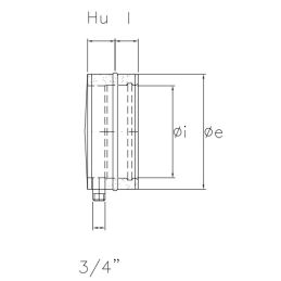 Side condensate drain plug double wall flue ISO25 De Marinis Inox