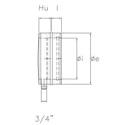 Side condensate drain plug double wall flue ISO25 De Marinis Inox