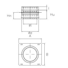 Intermediate plate support double wall flue ISO25 De Marinis Inox