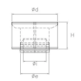 Cappello terminale antintemperie I2AR ISO25 INOX Canna fumaria