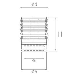 Double-walled chimney ring ISO25 De Marinis Inox