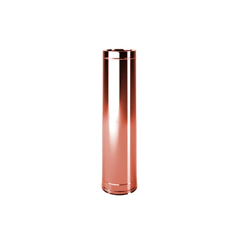 Pipe L 1.00 mt double wall flue ISO25 De Marinis Copper