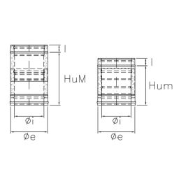 Double wall telescopic flue pipe ISO25 De Marinis Copper