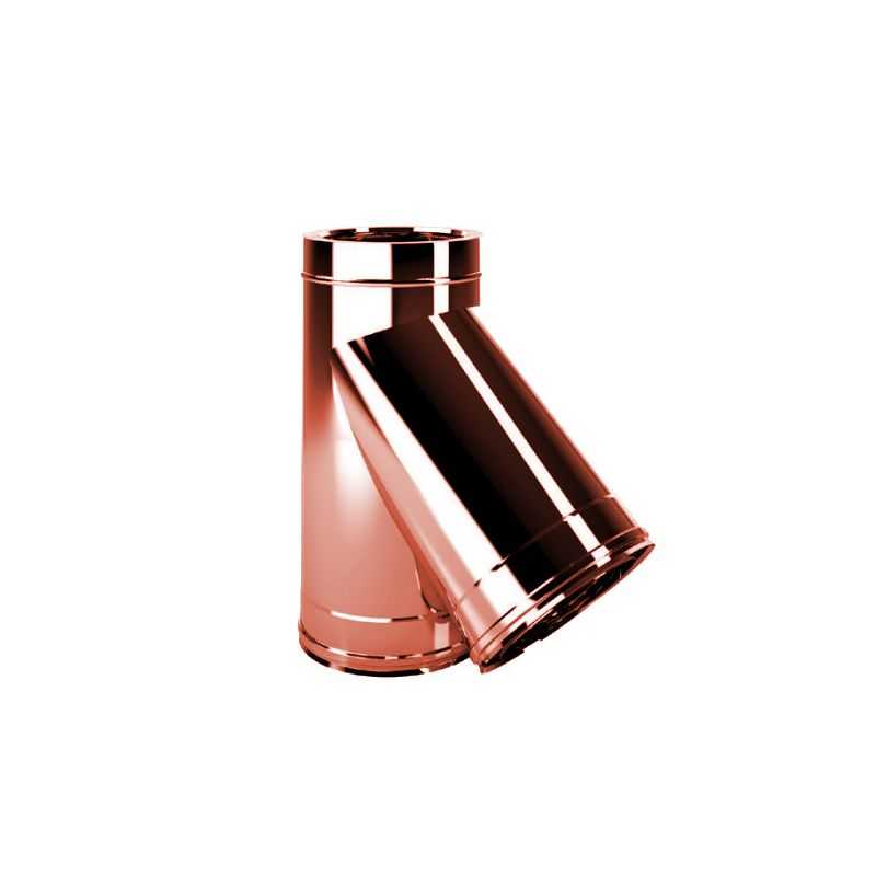 Double wall flue pipe 45 gradi ISO25 De Marinis Copper