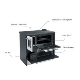 Cucina a legna BLINKY GIUSY 9 Kw 4 stelle