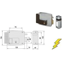 Electro-lock applied Cisa 11921 for gates