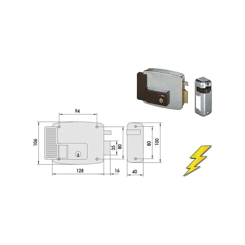 Electro-lock applied Cisa 11921 for gates