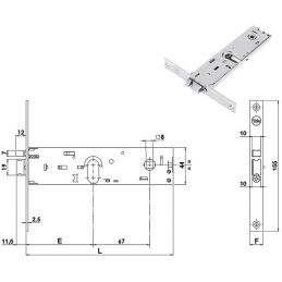 Serratura elettrica YALE CORNI Y854 infilare per fascia