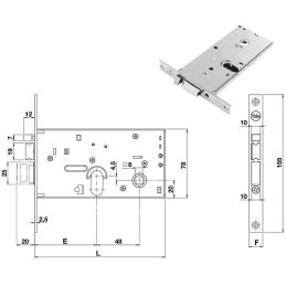 Serratura elettrica YALE CORNI Y852 infilare per fascia