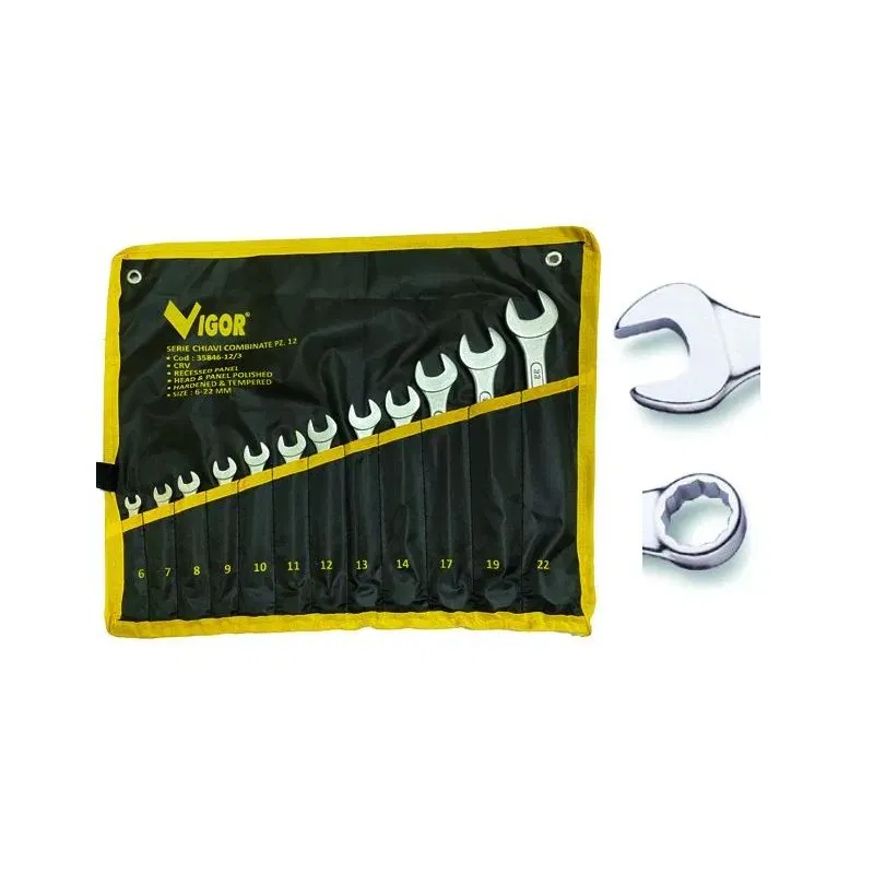 Serie Chiavi combinate DIN 3113 Vigor 12pz 6:22 Serie Chiavi combinate DIN 3113 Vigor 12pz 6:22