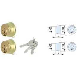 Pair of cylinders for lock apply MG MONTI 013200