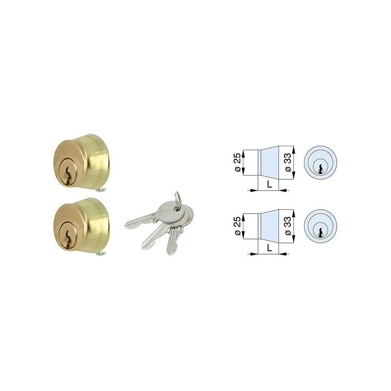 Pair of cylinders for lock apply MG MONTI 013200