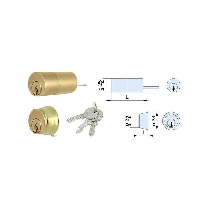 Pair of cylinders for lock apply MG MONTI 014500