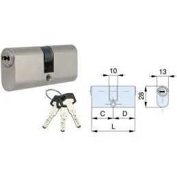 Oval cylinder for MG Monti H1864 security key lock