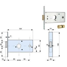 Lock for band MG MONTI 288 600 134x64