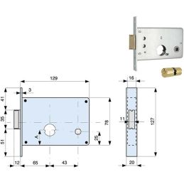 Lock for band MG MONTI 313 650 129x78