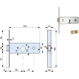 Lock for MG band MONTI 801 602 133x44