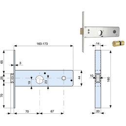 Lock for band MG MONTI 803 702 163x44