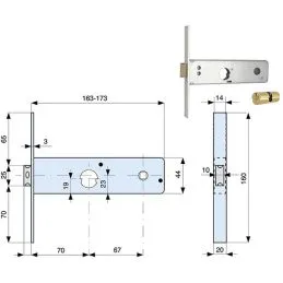 Lock for band MG MONTI 803 702 163x44