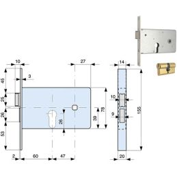 Lock for band MG MONTI 812 602 135x78