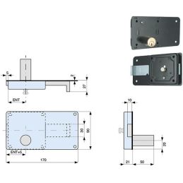 4-turn cellar lock latch MG Monti 702