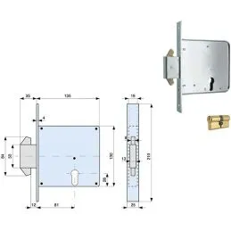 Hook lock for sliding gate MG Monti 562 810