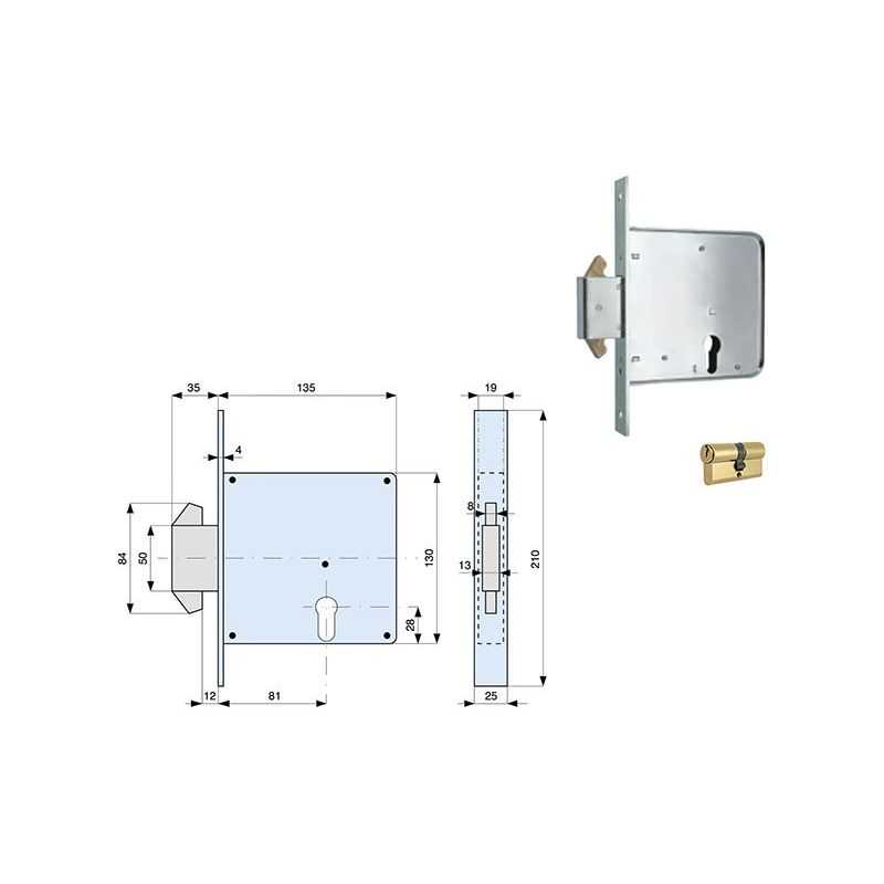 Hook lock for sliding gate MG Monti 562 810