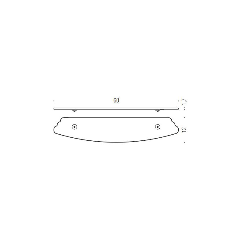 [SPARE PART] Glass shelf B3361 Colombo Design